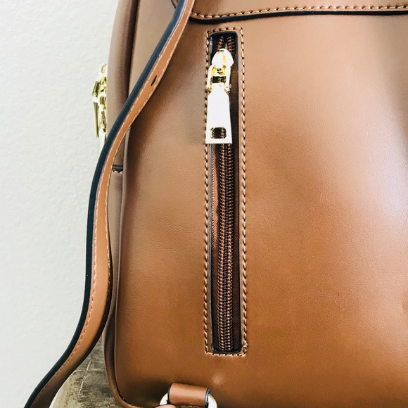 “Avery” Brown Mini Backpack Purse - Picture 4 of 5